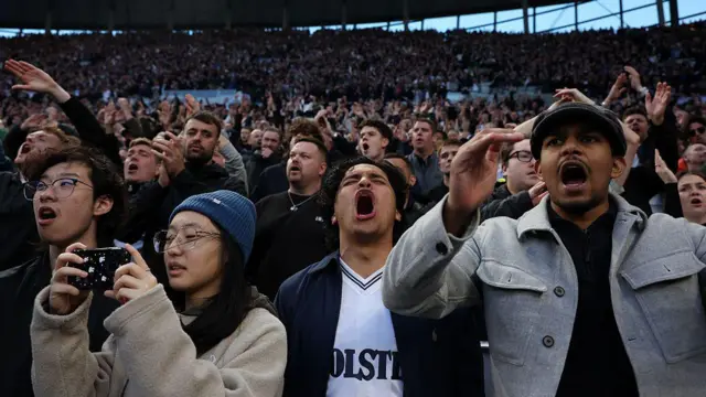 Tottenham Hotspur fans show their support