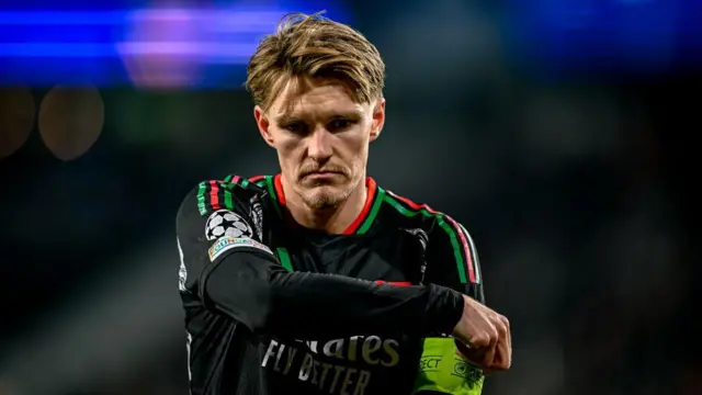 Matin Odegaard captaining Arseal