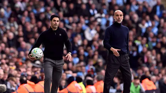 Mikel Arteta and Pep Guardiola 