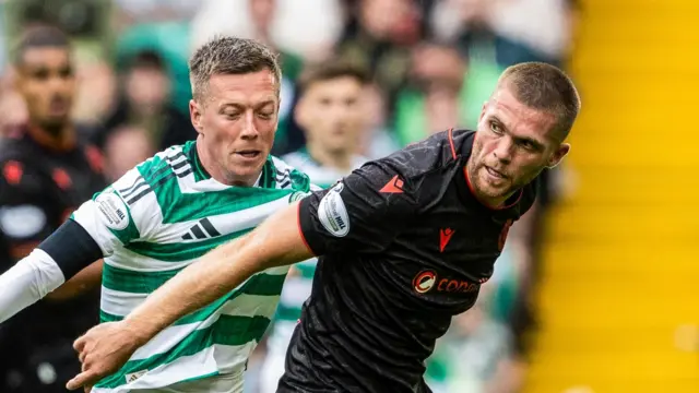 Celtic's Callum McGregor and St Mirren's Marcus Fraser