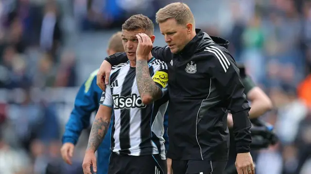 Kieran Tripper and Eddie Howe