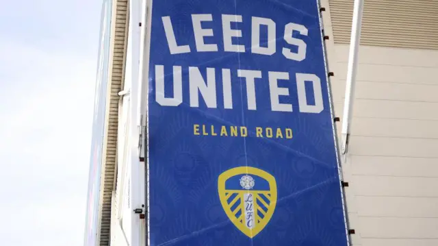 Leeds United banner at Elland Road