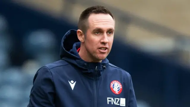 Spartans head coach Jack Beesley during a Scottish Gas Women's Scottish Cup Semi-Final match between Spartans and Heart of Midlothian at Hampden Park