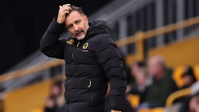 Wolverhampton Wanderers boss Vitor Pereira looks on following his team's Premier League defeat at home to Leeds United