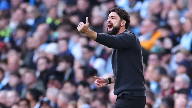 Russell Martin, head coach of Southampton during the Premier League match between Manchester City and Southampton at Etihad Stadium on October 26