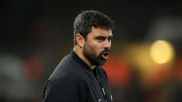 Swansea boss Vitor Matos on the touchline 