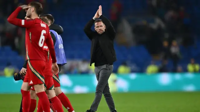 Craig Bellamy applauds Wales fans