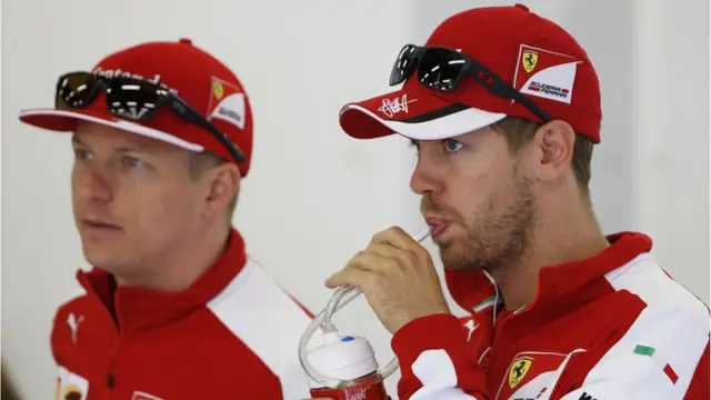 Kimi Raikkonen and Sebastian Vettel