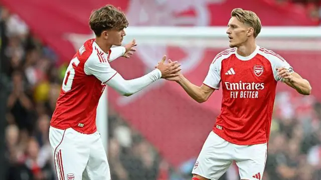 Max Dowman and Martin Odegaard