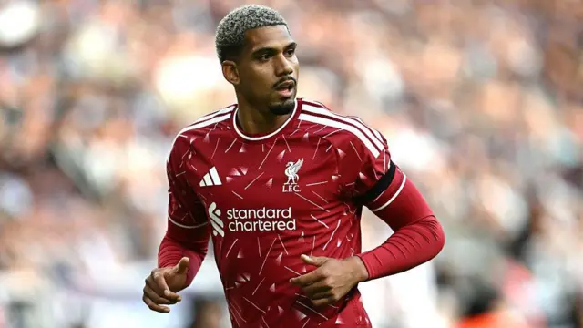 Ronald Araujo playing for Liverpool