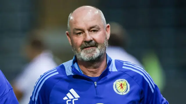 Steve Clarke during Scotland's win over Belarus