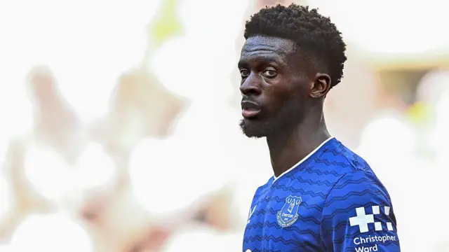 Tim Iroegbunam of Everton during the Premier League match between Tottenham Hotspur and Everton at Tottenham Hotspur Stadium on May 24.