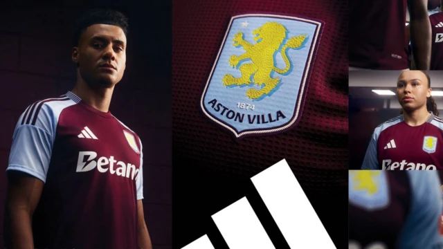 Aston Villa home kit for the 2024-25 season