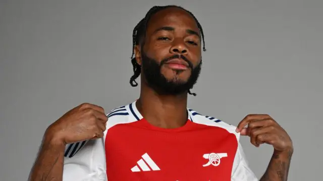 Raheem Sterling in Arsenal kit