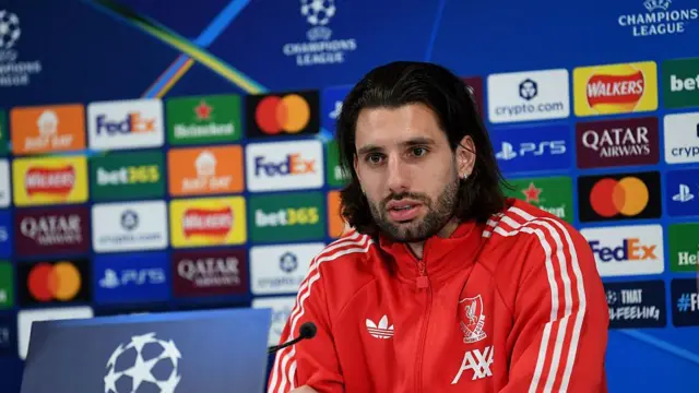 Dominik Szoboszlai in his pre-match press conference