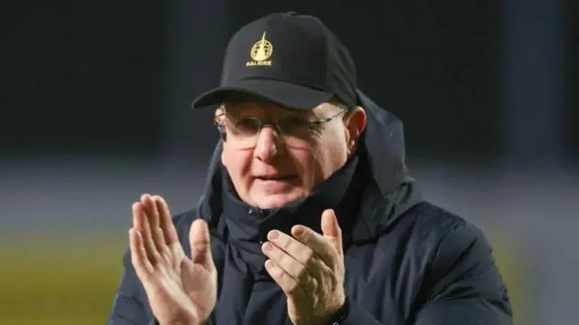 Falkirk manager John McGlynn after this afternoon's win over Hibernian.