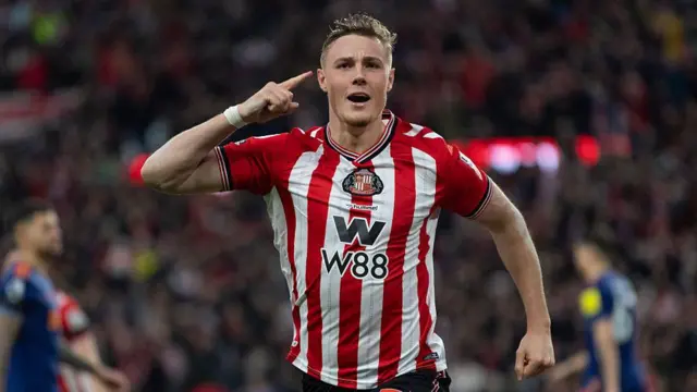 Daniel Ballard of Sunderland celebrates