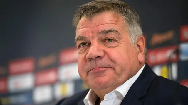 Sam Allardyce looks on from a news conference