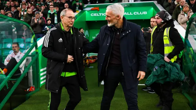 Martin O'Neill alongside Jim Goodwin