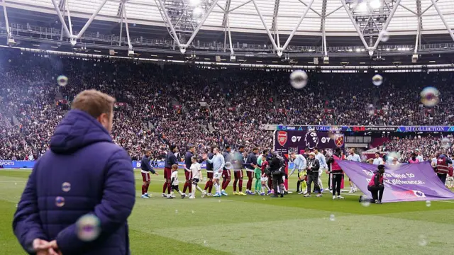 London Stadium before kick-off of a West Ham match