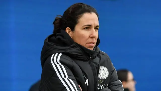 Amandine Miquel looks on from the touchline