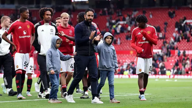Ruben Amorim and his Manchester United players