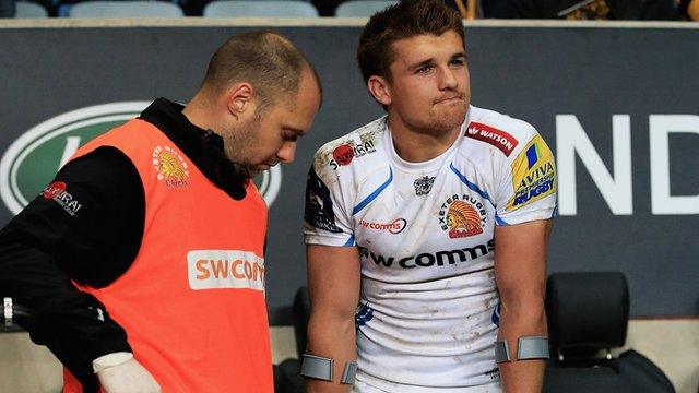 Henry Slade (right)