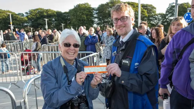 First passengers with tickets for Borders Railway