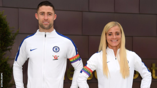 Chelsea's Gary Cahill and Katie Chapman