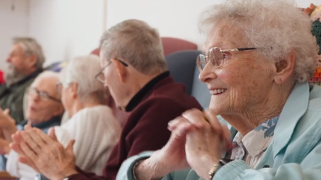 Close up of elderly people