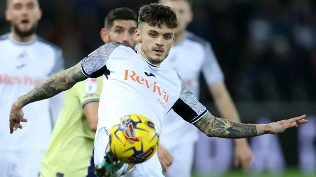 Jamie Paterson in action for Swansea last season