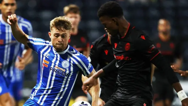 Kilmarnock's David Watson and St Mirren's Richard King