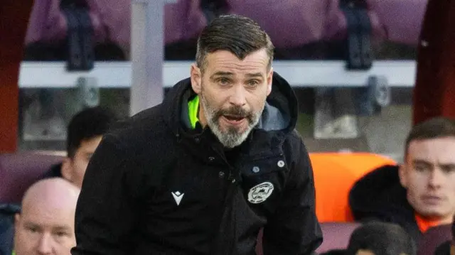 Motherwell Manager Stuart Kettlewell during a William Hill Premiership match between Heart of Midlothian and Motherwell at Tynecastle Park,