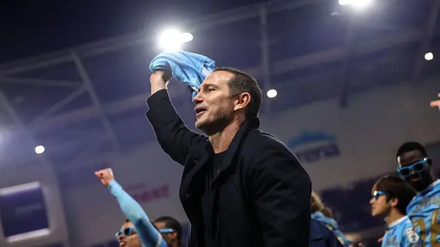 Frank Lampard celebrating in midweek 