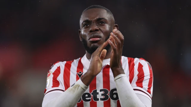 Junior Tchamadeu in action for Stoke City