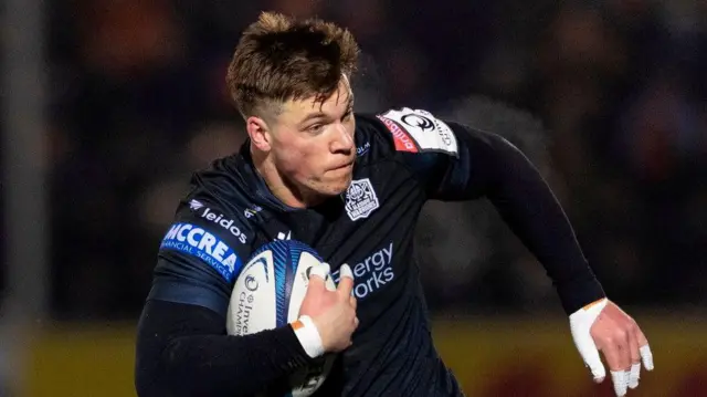 Huw Jones in action for Glasgow Warriors