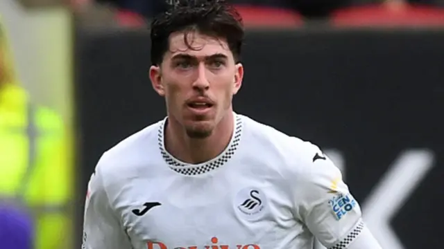 Josh Key in action for Swansea