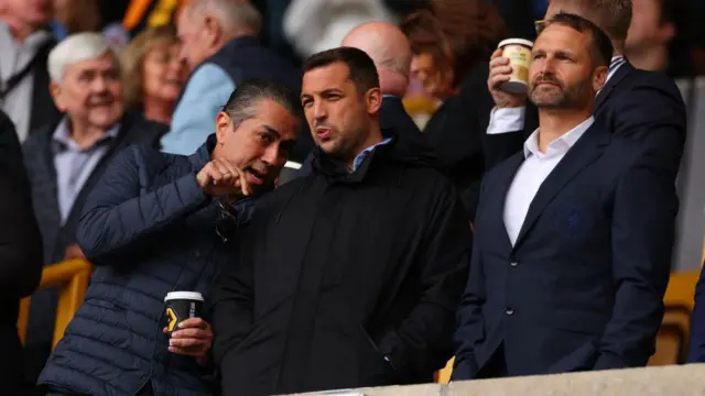 Chelsea co-owner Behdad Eghbali, Laurence Stewart and Paul Winstanley 