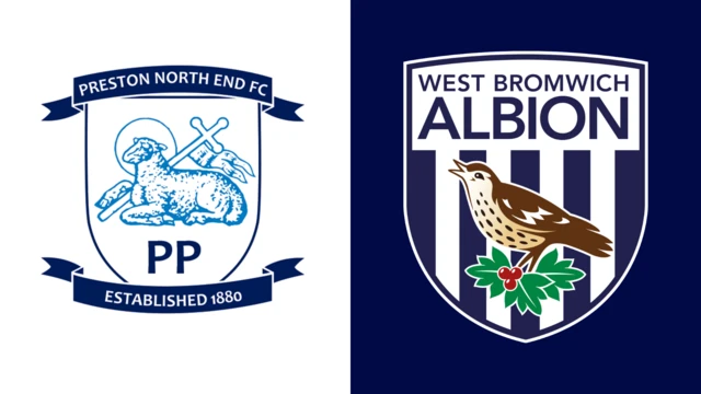 Preston North End and West Bromwich Albion club badges