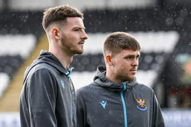  St Johnstone's Kerr Smith (L) and Connor Smith (R) during a cinch Premiership match between St Mirren and St Johnstone at the SMiSA Stadium, on February 24, 2024, in Paisley, Scotland