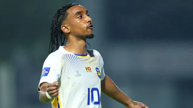 Dillon De Silva in action for Sri Lanka national side