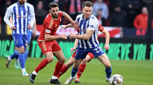 Aberdeen's Graeme Shinnie and Kilmarnock's Marley Watkins