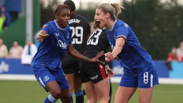 Everton celebrate a goal