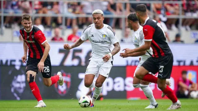 Morgan Rogers in action for Aston Villa against Spartak Trnava