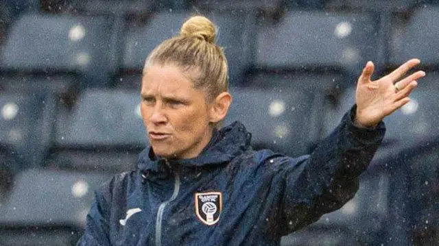 Glasgow City head coach Leanne Ross during the Scottish Gas Women's Scottish Cup Final between Rangers and Glasgow City at Hampden Park