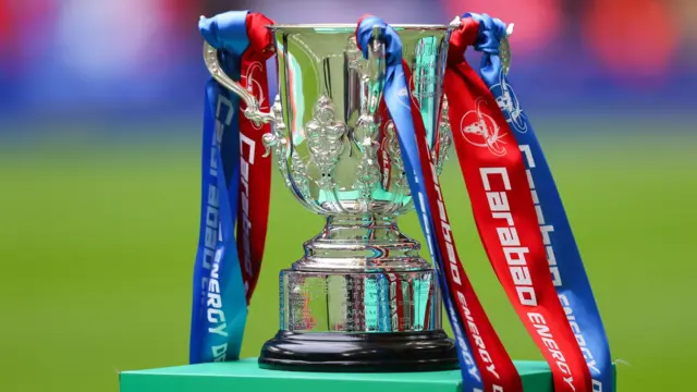 General view of the Carabao Cup trophy