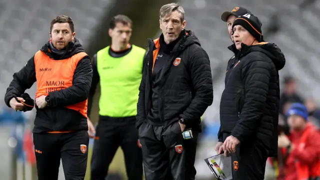 Kieran McGeeney during his sides victory over Dublin at Croke Park