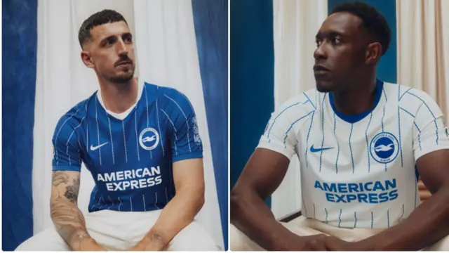 The new 2026-27 Brighton home and away kits