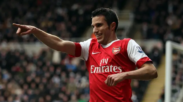 Robin van Persie celebrates