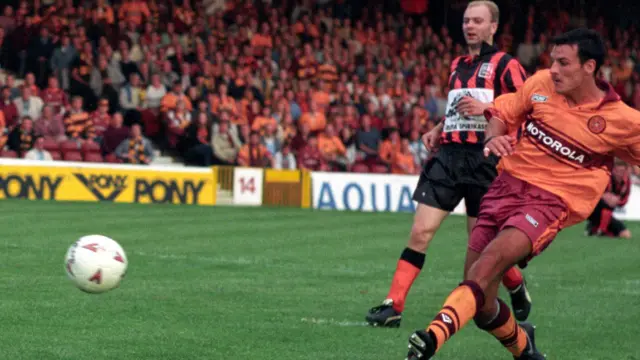 Paul McGrillen scores in 1994